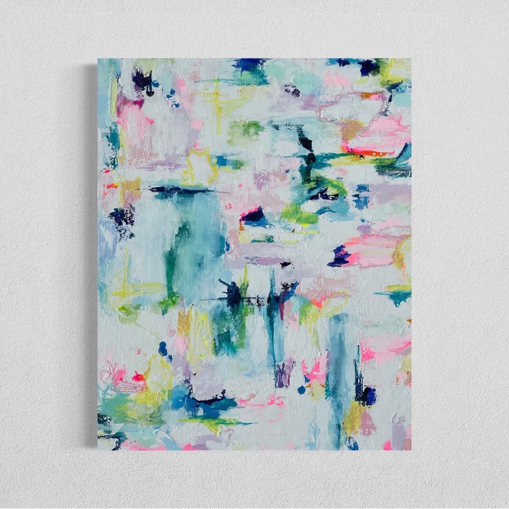 24x30" Original painting for sale by artist, preppy wall decor, pastel art